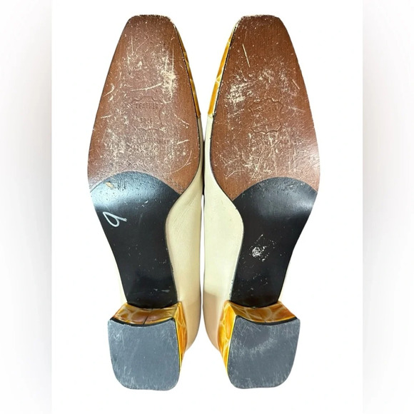 Stuart Weitzman Ivory Cream Classic Pumps Womens Size 8 AA Cap Toe Slip Heels - Picture 6 of 8